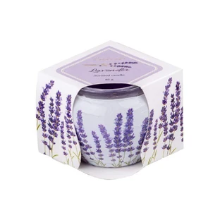 Emocio Glass Decor 70×62 мм Французька лаванда, ароматична свічка 1×1 шт, ароматична свічка
