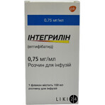 Інтегрилін р-н інф. 0,75 мг/мл фл. 100 мл: ціни та характеристики