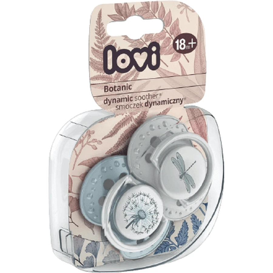 LOVI Динамічний заспокійливий ботанічний пустушка LOVI Dynamic Soothing Botanic Soother 18м+ 2 шт: ціни та характеристики