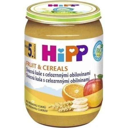 HIPP BIO Фруктовая каша с цельнозерновыми злаками 1×190 г, стартер, 6м+: цены и характеристики