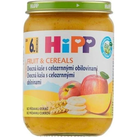 HIPP BIO Фруктовая каша с цельнозерновыми злаками 1×190 г, стартер, 6м+: цены и характеристики