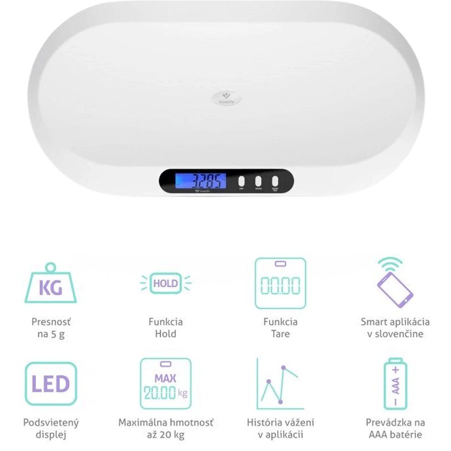 Весы для грудного вскармливания TrueLife BabyScale B5 BT Wise: цены и характеристики