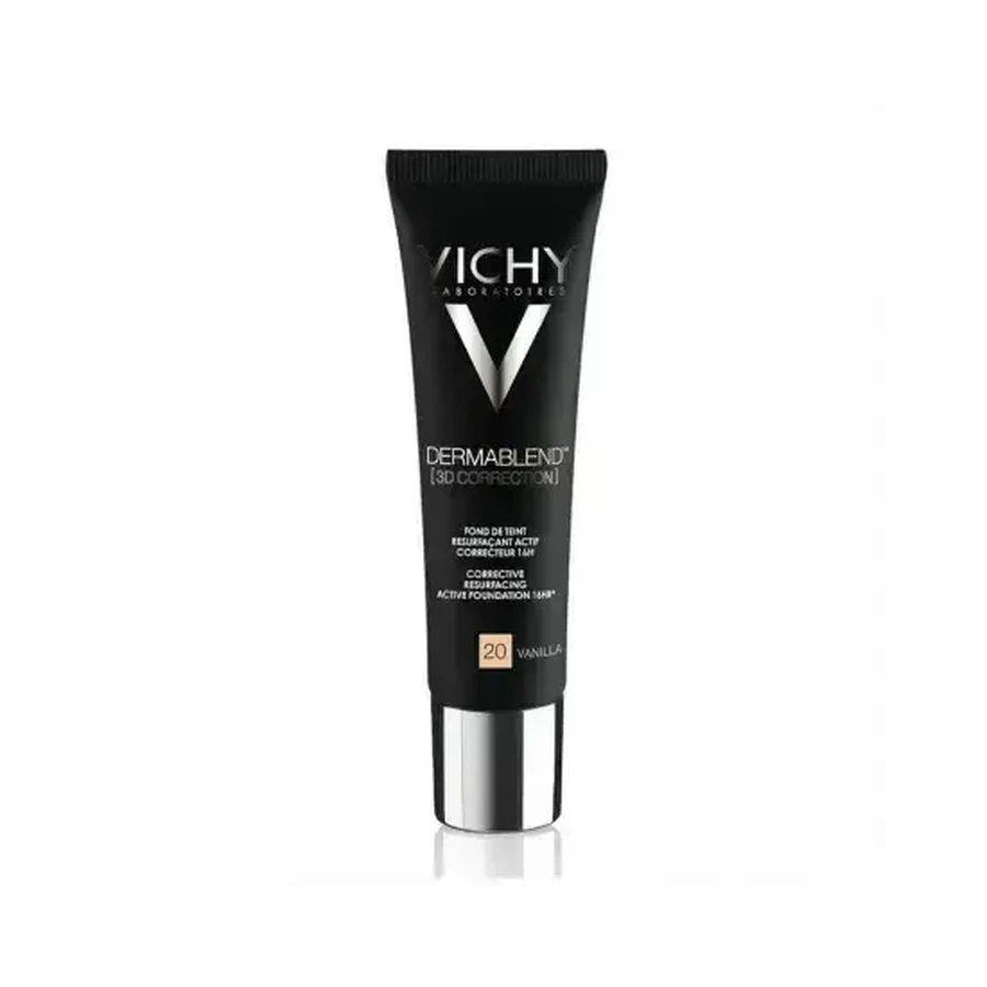 Коректуючий тональний крем Vichy DermaBlend з 16-годинним покриттям, відтінок Nuana 20 Vanilla, 30 мл: ціни та характеристики