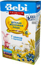 Дитяча каша Bebi Premium 7 злаків з чорницею молочна з 6 місяців, 200 г