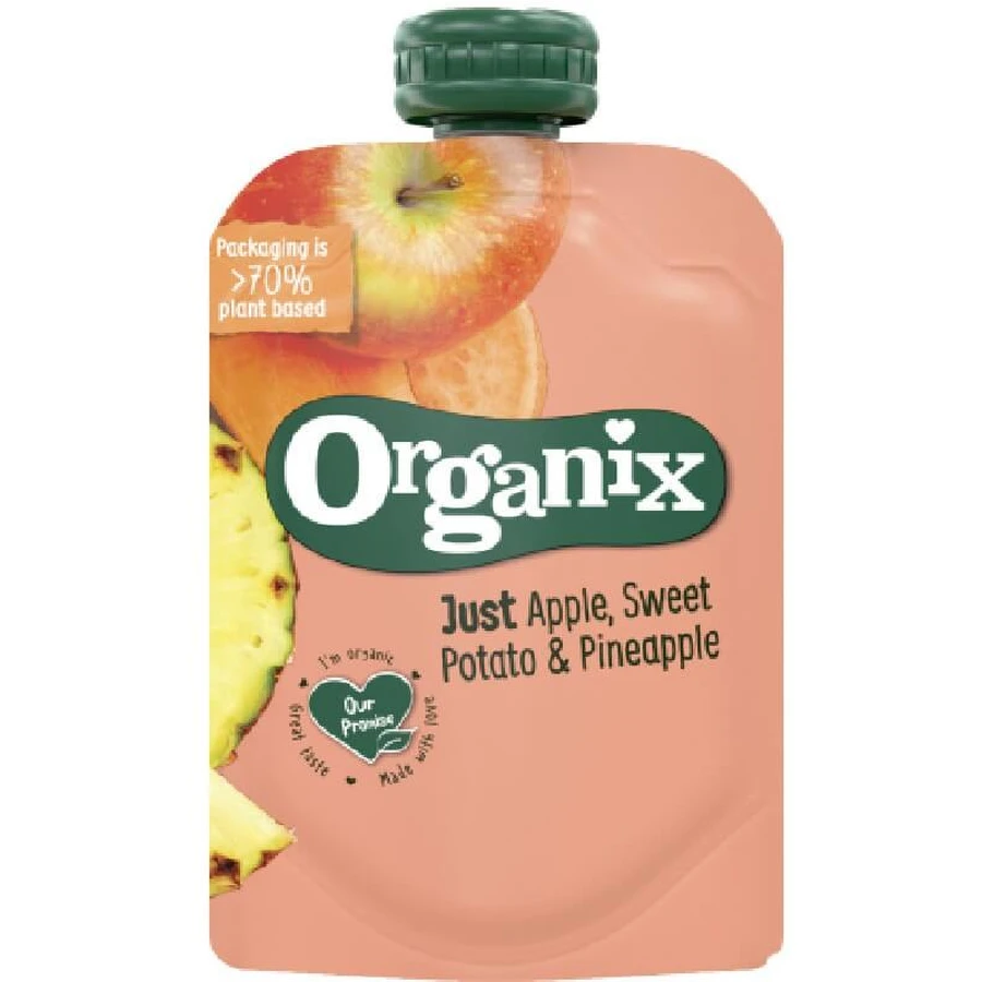 Пюре Organix из яблок, батата и ананаса, +12 месяцев, 100 г: цены и характеристики