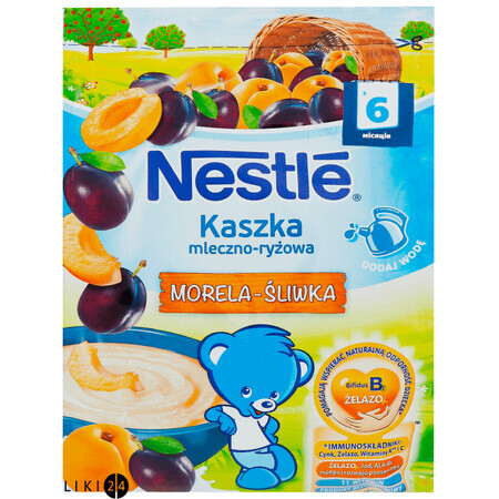 Дитяча каша Nestle рисова зі сливою і абрикосом молочна з 6 місяців, 230 г