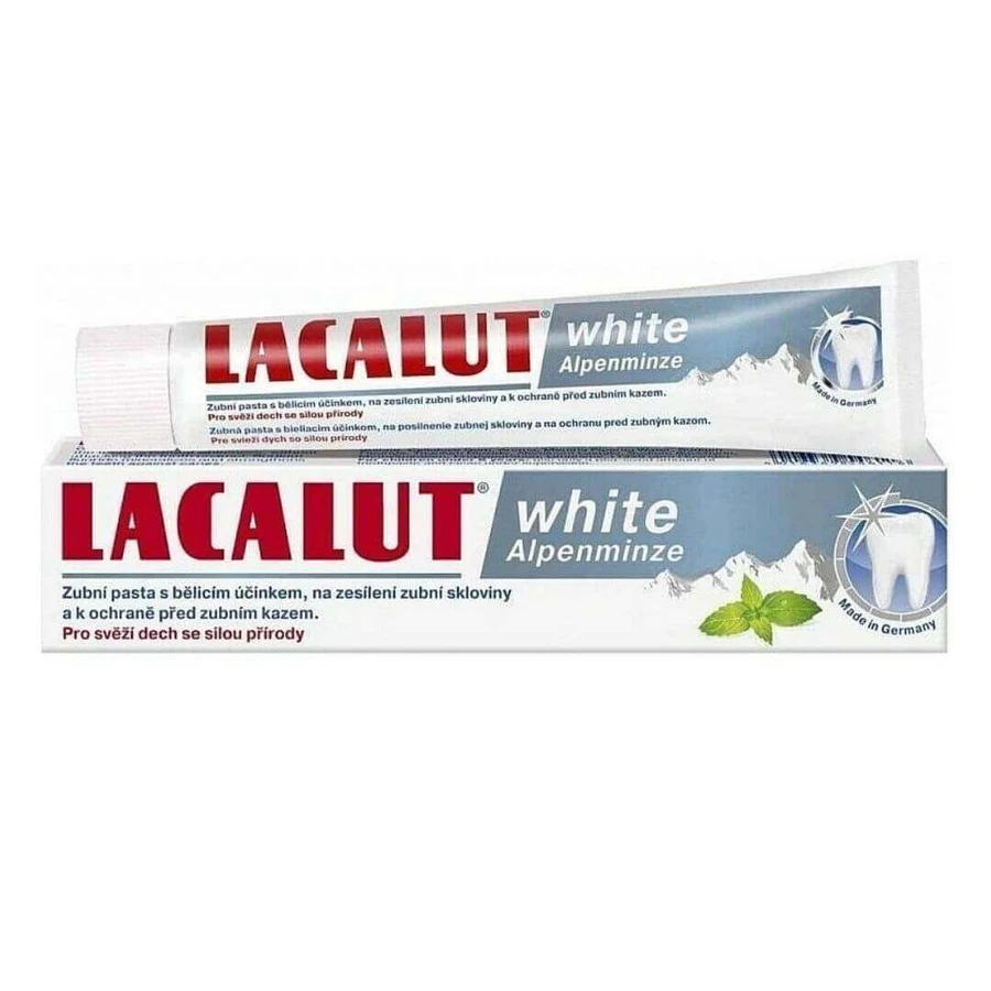 Паста для індички Lacalut White Alpenminze лікувальна, 75 мл, Theiss Naturwaren: ціни та характеристики