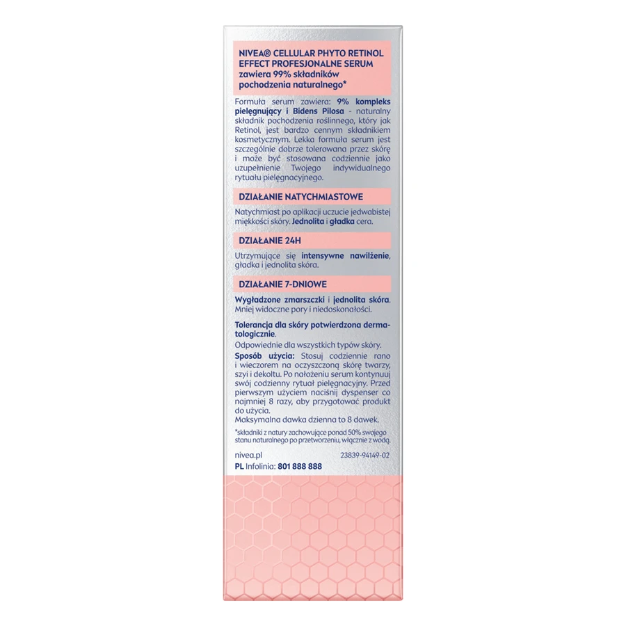 Nivea Cellular Phyto Retinol Effect, профессиональная сыворотка для лица, с биденс пилеза, 30 мл: цены и характеристики