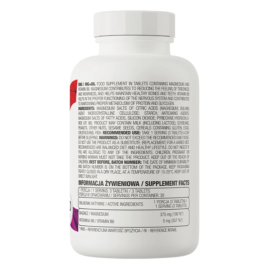 Магній + B6 OstroVit Mg + B6, 90 таблеток: ціни та характеристики