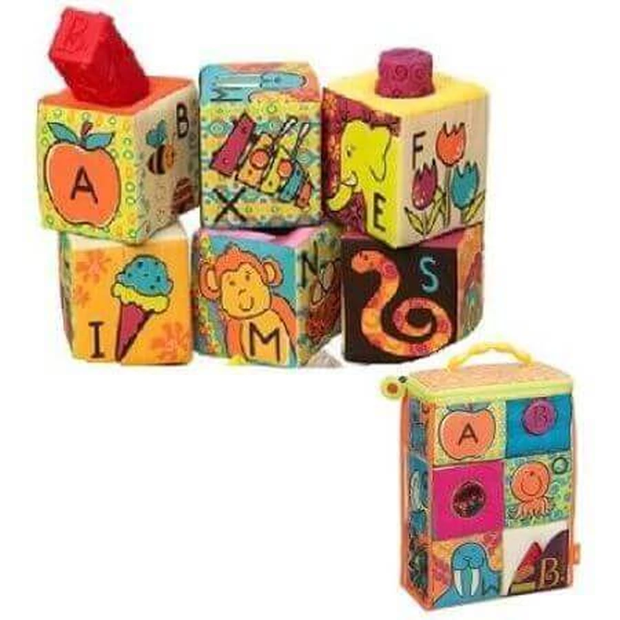 Набір з 6 кубиків-сортувальників "Абетка", B.Toys: ціни та характеристики