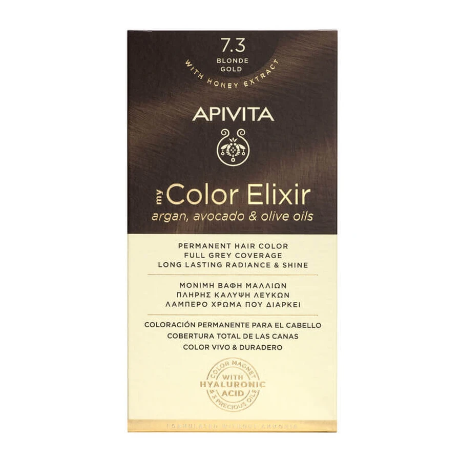 Краска для волос My Colour Elixir, оттенок 7.3, Apivita: цены и характеристики