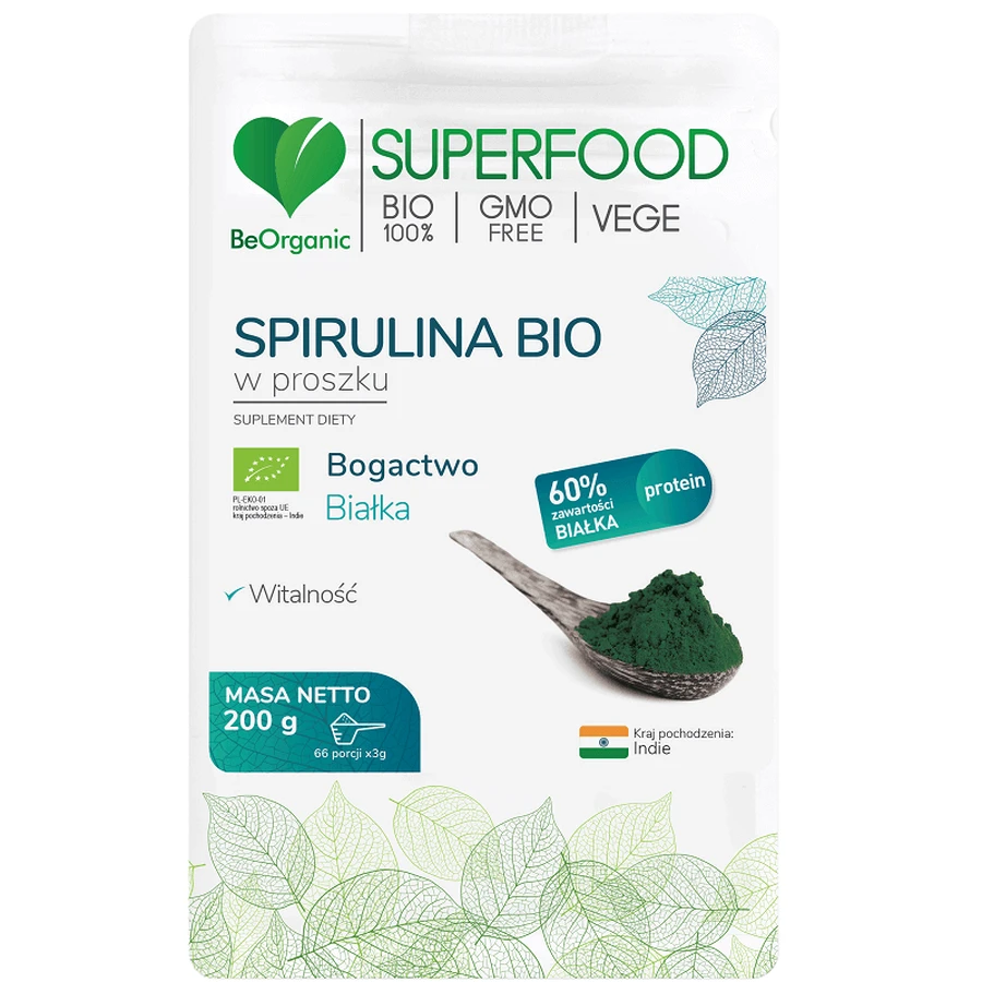 BeOrganic Spirulina BIO 200г: ціни та характеристики
