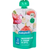 Детское пюре Babylove Арбуз с бананом и яблоком ECO, с 12+ месяцев, 100 г