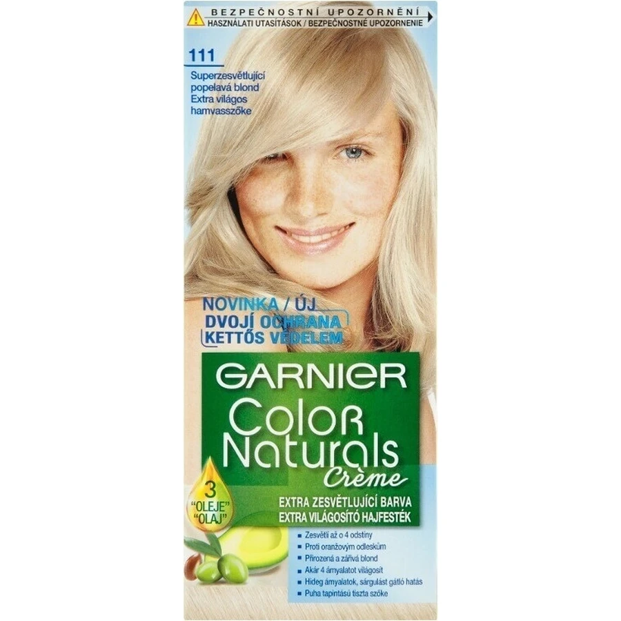 Фарба для перманентного волосся Garnier Color Naturals 111 Суперосвітлююча попелясто-русява 1×1 шт, колір волосся: ціни та характеристики