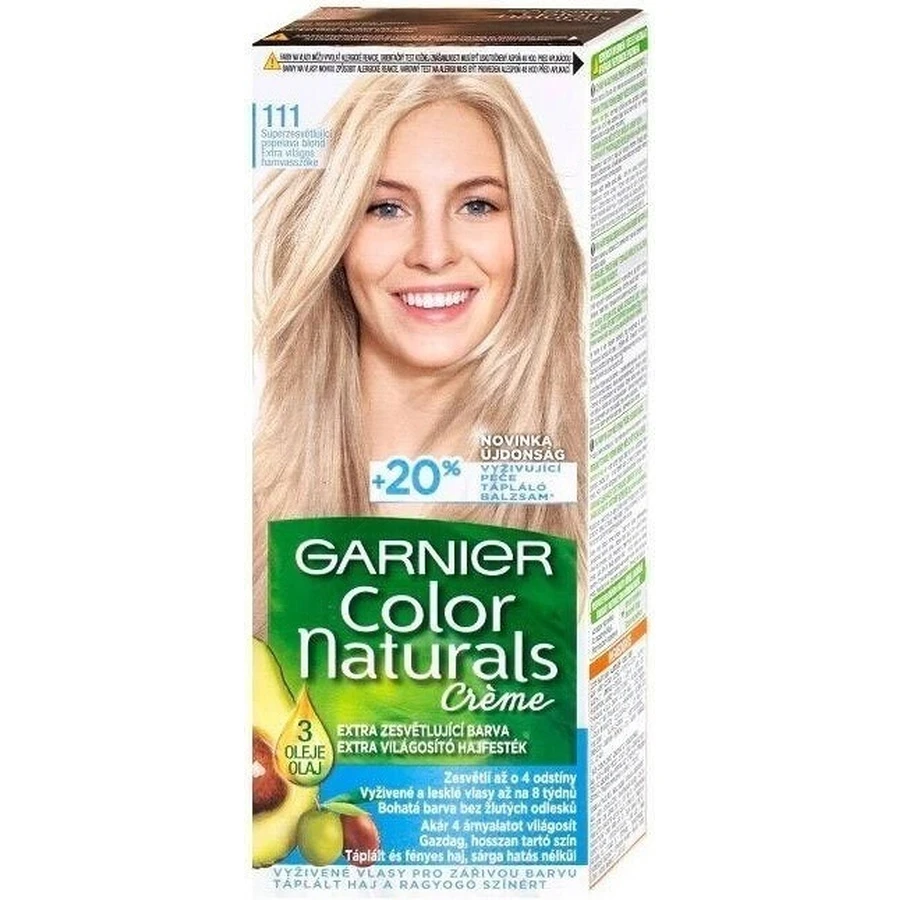 Фарба для перманентного волосся Garnier Color Naturals 111 Суперосвітлююча попелясто-русява 1×1 шт, колір волосся: ціни та характеристики