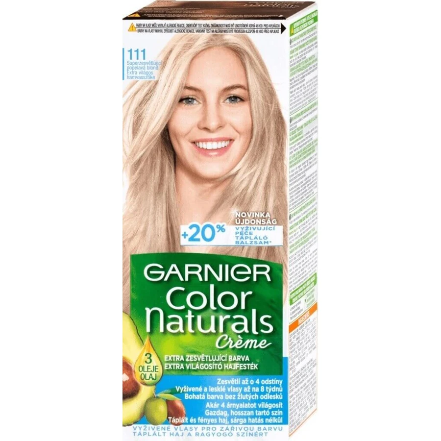 Фарба для перманентного волосся Garnier Color Naturals 111 Суперосвітлююча попелясто-русява 1×1 шт, колір волосся: ціни та характеристики