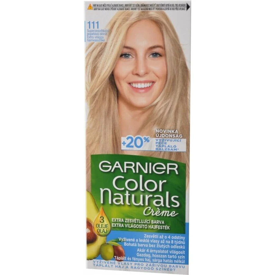 Фарба для перманентного волосся Garnier Color Naturals 111 Суперосвітлююча попелясто-русява 1×1 шт, колір волосся: ціни та характеристики