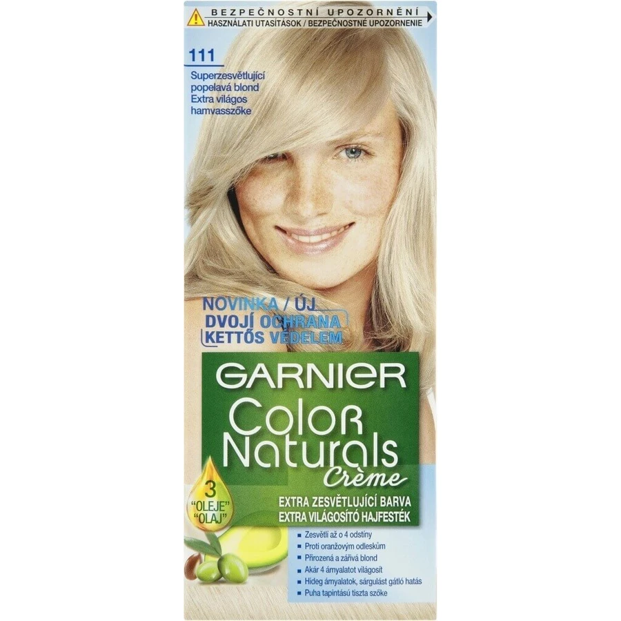 Фарба для перманентного волосся Garnier Color Naturals 111 Суперосвітлююча попелясто-русява 1×1 шт, колір волосся: ціни та характеристики