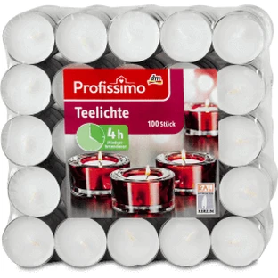 Свічки Profissimo Candle з алюмінієвою фольгою, 100 шт.