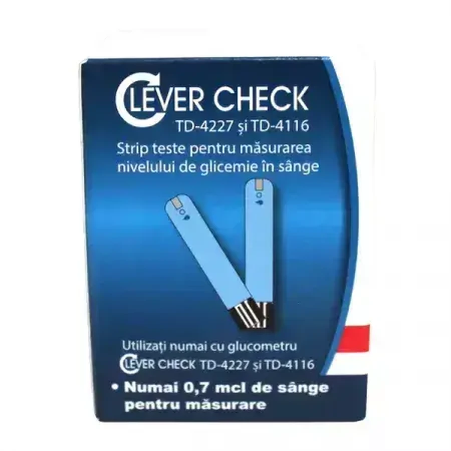Тесты для определения уровня глюкозы в крови Clever Check, 50 штук, Taidoc: цены и характеристики