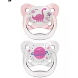 Набор из 2 силиконовых пустышек PreVent Pink, 6-18 месяцев, Dr Brown`s