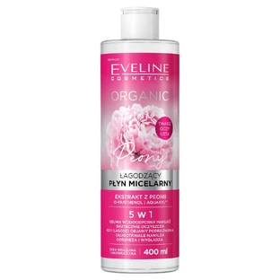 Eveline Cosmetics Органический агодзци мицеллярный лосьон для демакияжа с пионом, 400 мл