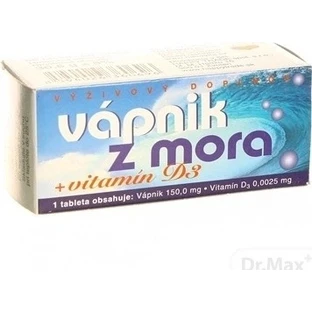 NATURVITA Кальций из моря + витамин D3 1×60 табл, кальций + D3