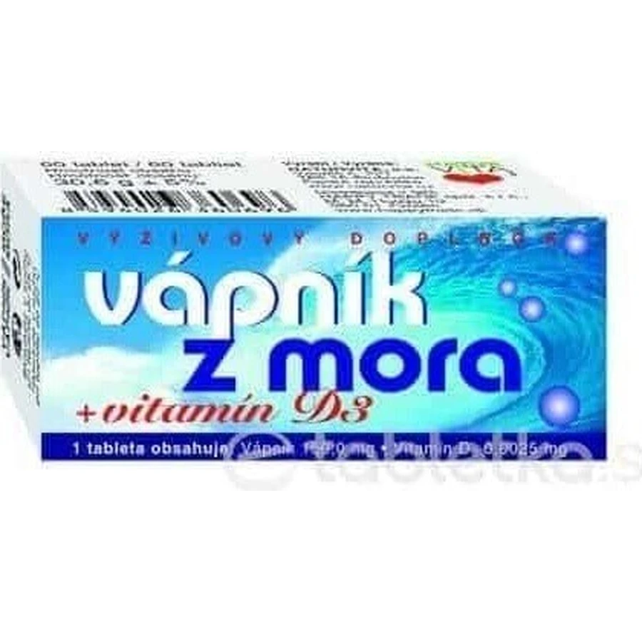 NATURVITA Кальций из моря + витамин D3 1×60 табл, кальций + D3: цены и характеристики