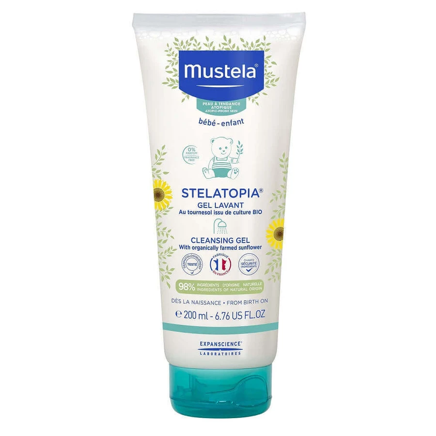 Очищающий гель для атопичной кожи Stelatopia, 200 мл, Mustela: цены и характеристики