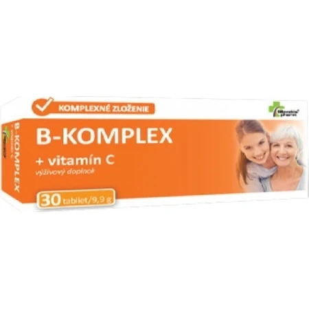 Словакфарм B-KOMPLEX + витамин C 1×30 табл, пищевая добавка: цены и характеристики