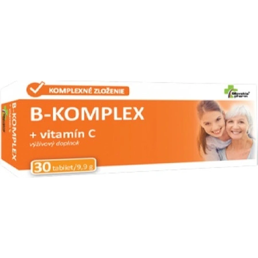 Словакфарм B-KOMPLEX + витамин C 1×30 табл, пищевая добавка: цены и характеристики