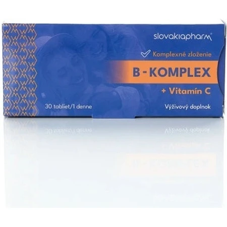 Словакфарм B-KOMPLEX + витамин C 1×30 табл, пищевая добавка: цены и характеристики