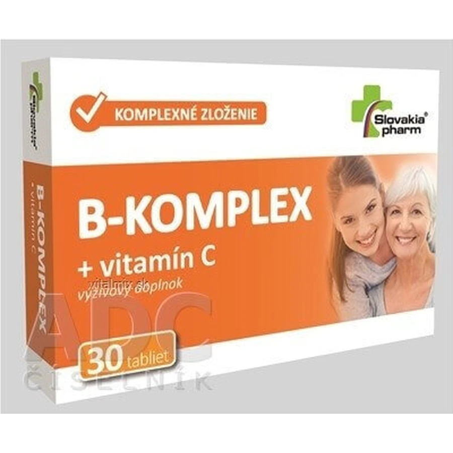 Словакфарм B-KOMPLEX + витамин C 1×30 табл, пищевая добавка: цены и характеристики