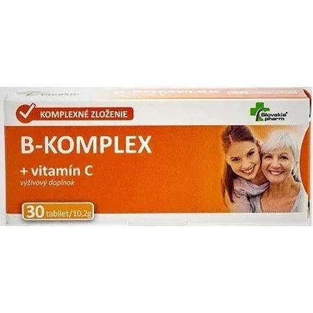 Словакфарм B-KOMPLEX + витамин C 1×30 табл, пищевая добавка: цены и характеристики