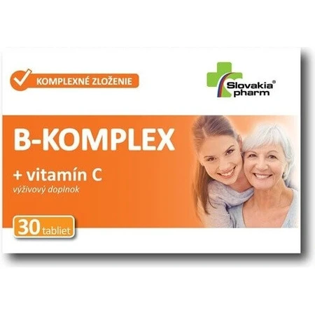 Словакфарм B-KOMPLEX + витамин C 1×30 табл, пищевая добавка: цены и характеристики