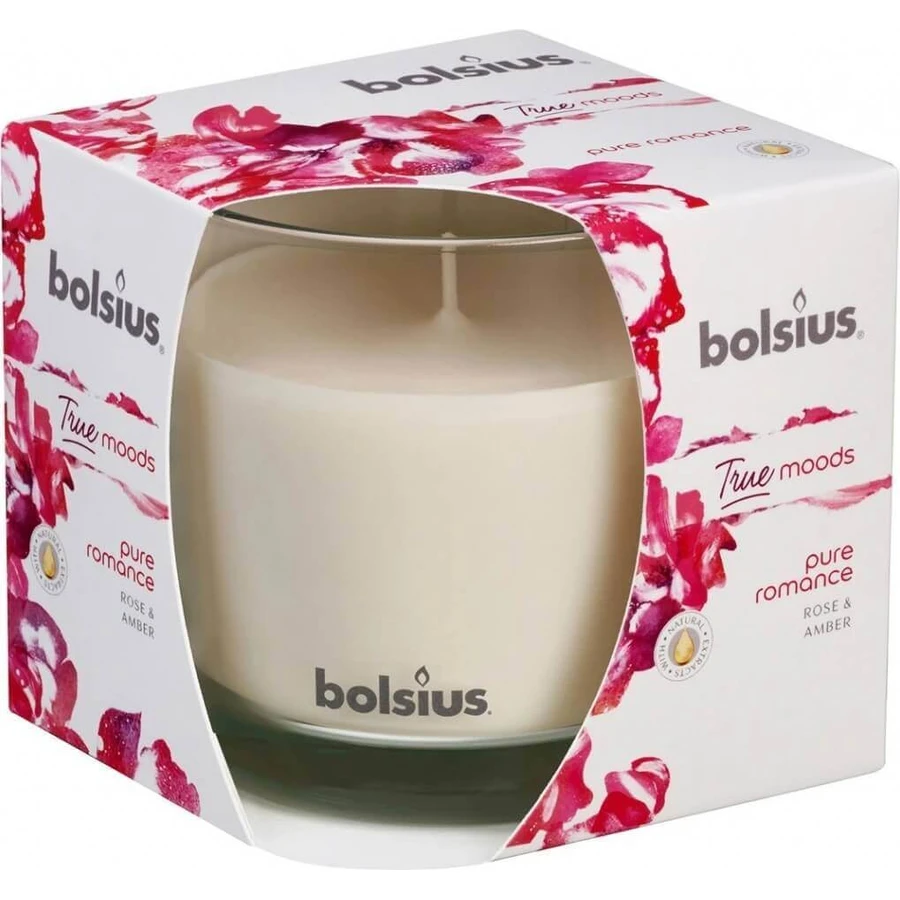 Bolsius Aromatic 2.0 Glass 95x95mm Pure romance, ароматическая свеча 1×1 шт, ароматическая свеча: цены и характеристики