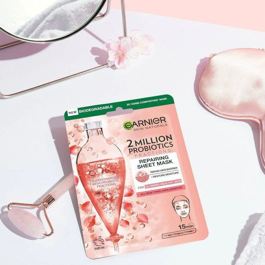 Текстильна маска Garnier Skin Naturals з пробіотичними фракціями 22 г: ціни та характеристики