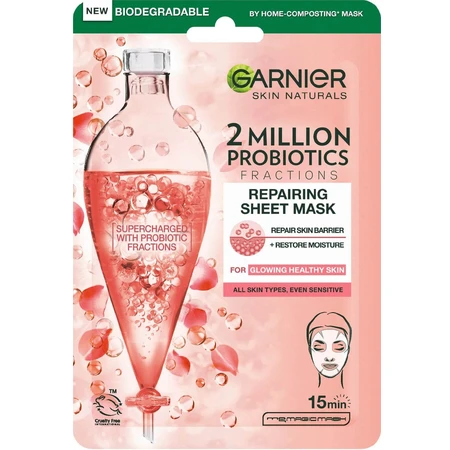 Текстильна маска Garnier Skin Naturals з пробіотичними фракціями 22 г: ціни та характеристики