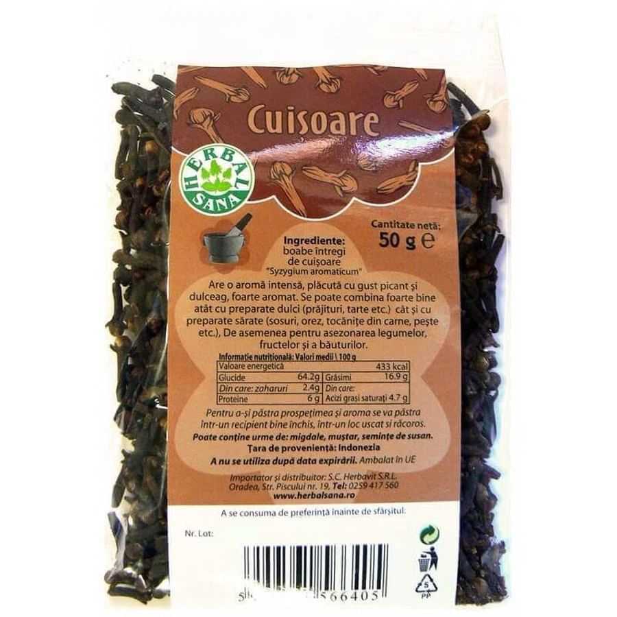 Гвоздика Herbal Sana, 50 г: ціни та характеристики
