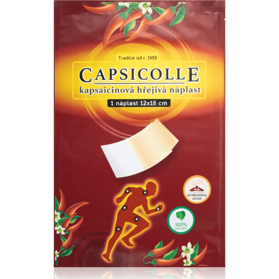 Пластир зігріваючий з капсаїцином Capsicolle Capsaicin 12 x 18 см: ціни та характеристики