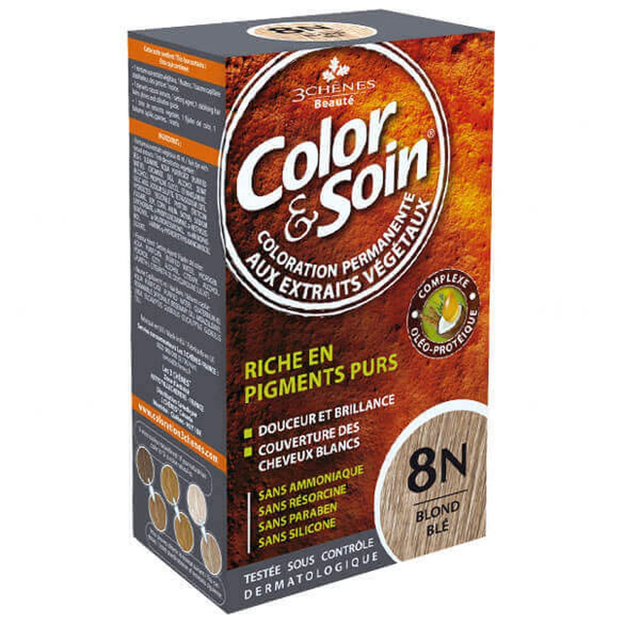 Color&Soin, восковой краситель, пшеничный блондин 8N, 135 мл: цены и характеристики
