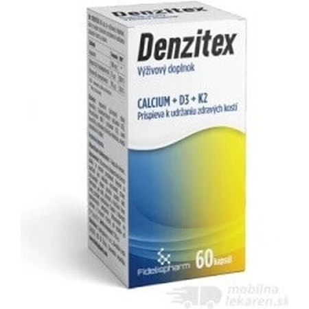 DENZITEX (Ca+D3+K2) 1×60 cps, пищевая добавка: цены и характеристики