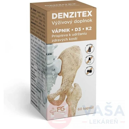 DENZITEX (Ca+D3+K2) 1×60 cps, пищевая добавка: цены и характеристики