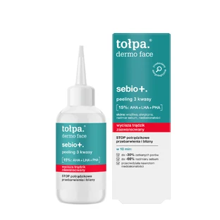 Topa dermo face sebio+, пилинг, 3 кислоты, 50 мл