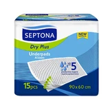 Septona Dry Plus, гігієнічні прокладки, 90 х 60 см, 15 штук