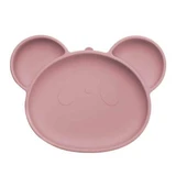Силіконова тарілка з присоскою Panda, 6 місяців+, Old Rose, Appekids