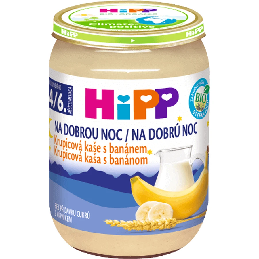 HiPP BIO Спокойной ночи Манная каша с бананом 190 г: цены и характеристики