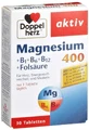 Магній 400 + В1 + B6 + B12 + Фолієва кислота Doppelherz  Aktiv Magnesium 400 + B1+ B6 + B12 + Folic acid, 30 таблеток