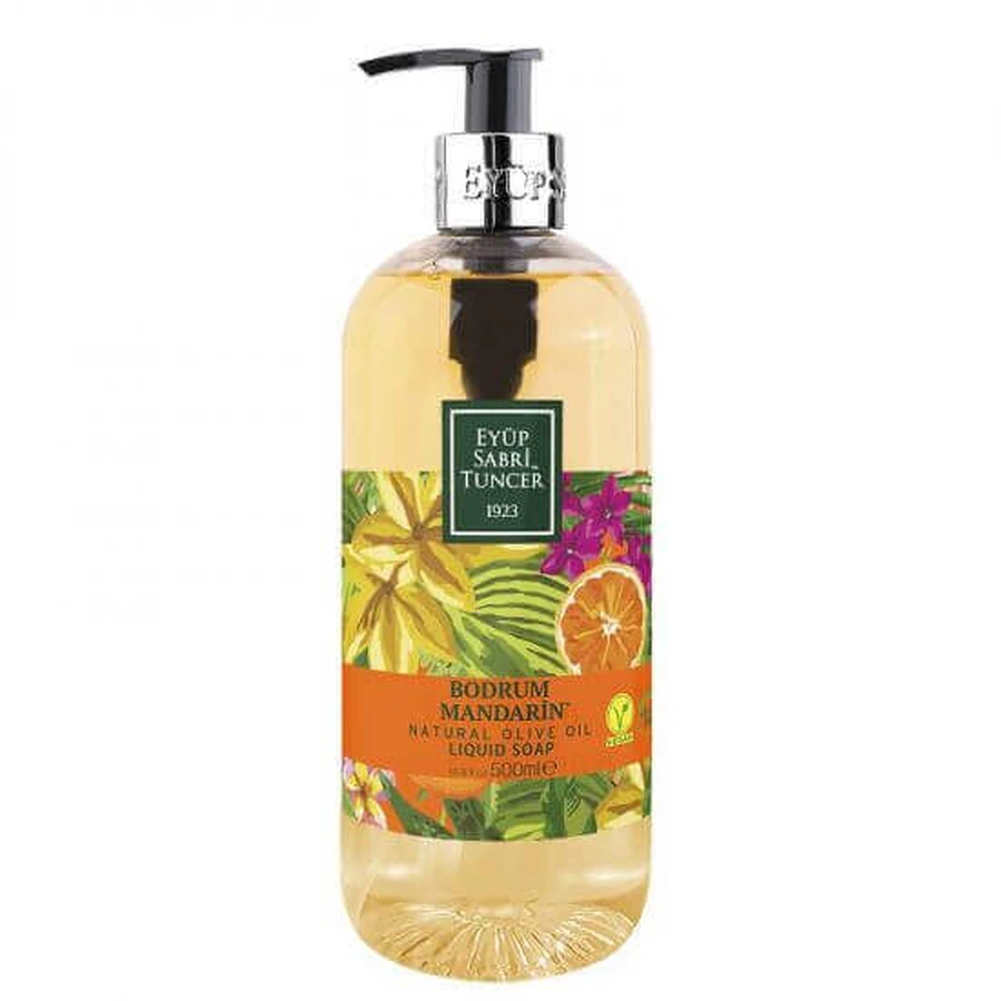 Рідке мило з оливковою олією Natural Bodrum Bodrum Mandarin, 500 мл, Eyup Sabri Tuncer: ціни та характеристики