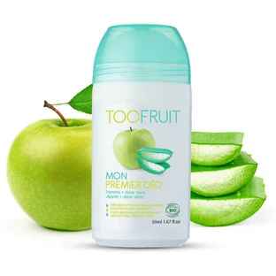 Toofruit, антибактеріальний дезодорант у кульці для дітей, яблуко та алое вера, 50 мл